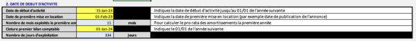 Modèle Excel de comptabilité LMNP et génération de liasse fiscale 2025 – Image 5